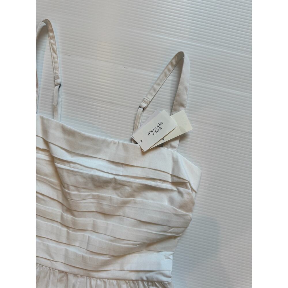 Abercrombie Fitch Emerson Poplin Mini Dress White S Bridal Shower Coquette NWT - Picture 13 of 16